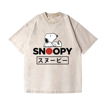 Snoopy Vintage Wash Japanese Design T-Shirt