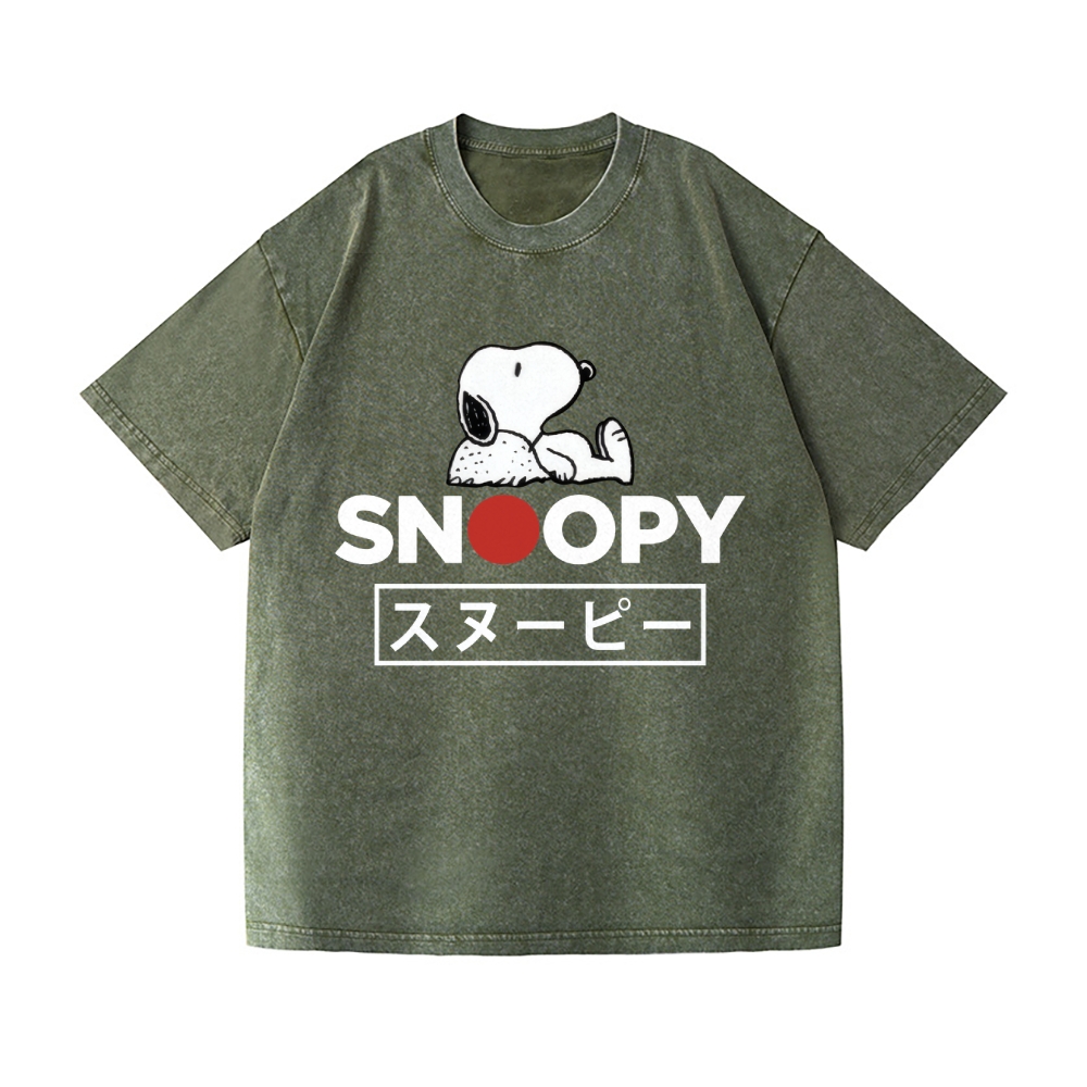 Snoopy Vintage Wash Japanese Design T-Shirt