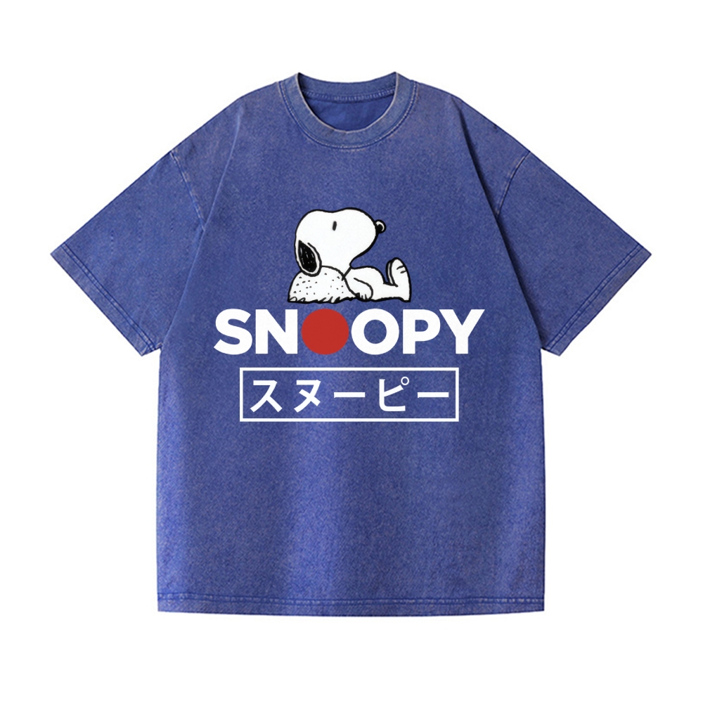 Snoopy Vintage Wash Japanese Design T-Shirt