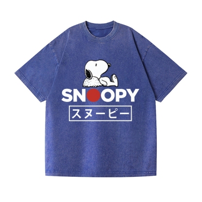 Snoopy Vintage Wash Japanese Design T-Shirt
