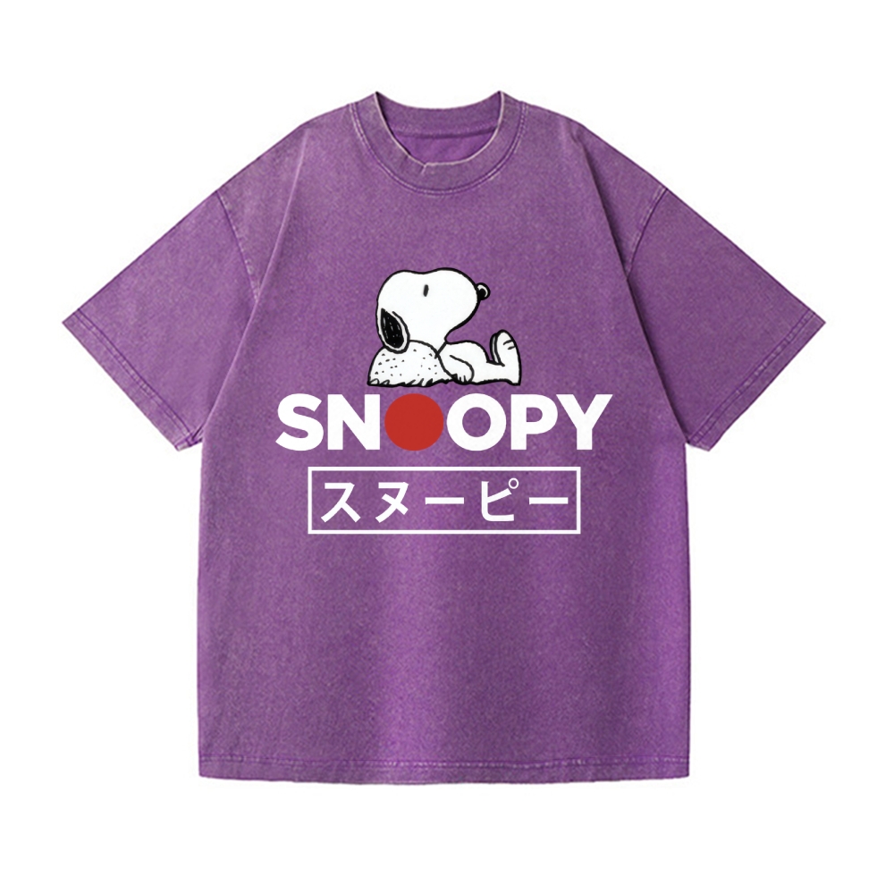 Snoopy Vintage Wash Japanese Design T-Shirt
