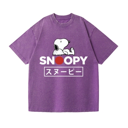 Snoopy Vintage Wash Japanese Design T-Shirt