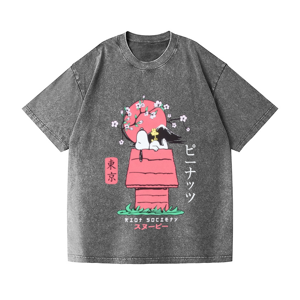 Snoopy Vintage Wash Japanese Design T-Shirt