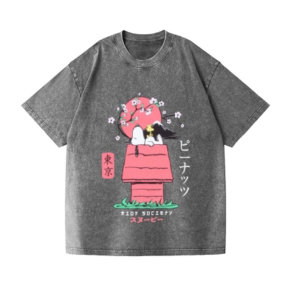 Snoopy Vintage Wash Japanese Design T-Shirt