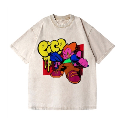 Friday Night Funkin Pico Vintage Wash Japanese Design T-Shirt