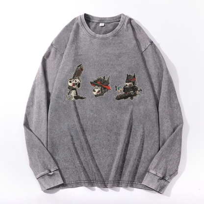 Berserk Vintage Cotton Wash Crewneck Long-Sleeve T-Shirt