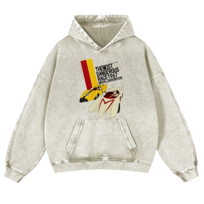Speed Racer Vintage Washed Thick Cotton Hoodie