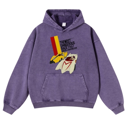 Speed Racer Vintage Washed Thick Cotton Hoodie