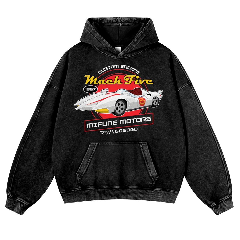 Speed Racer Vintage Washed Thick Cotton Hoodie