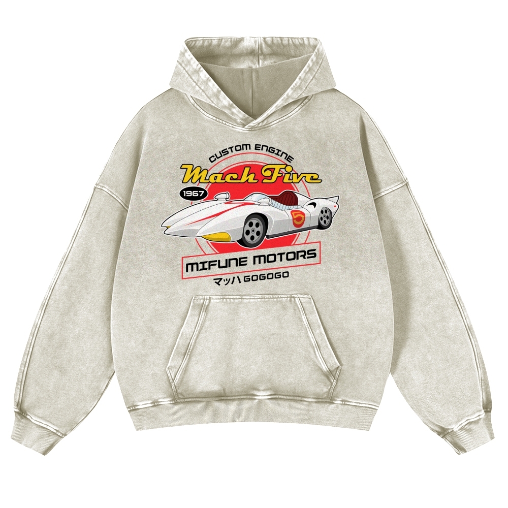 Speed Racer Vintage Washed Thick Cotton Hoodie