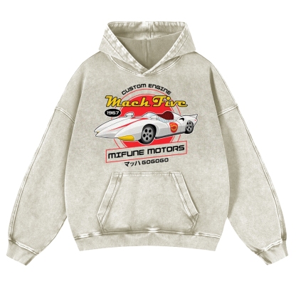 Speed Racer Vintage Washed Thick Cotton Hoodie