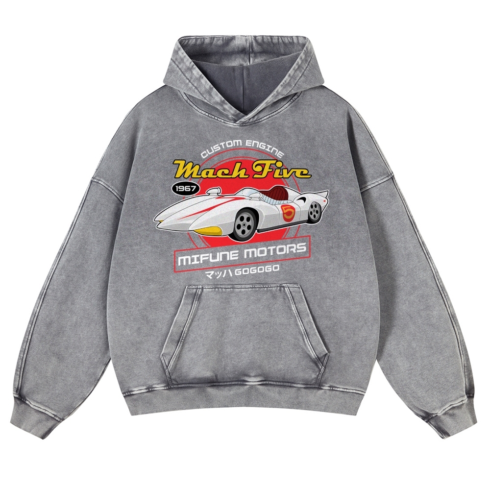 Speed Racer Vintage Washed Thick Cotton Hoodie
