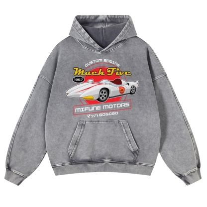 Speed Racer Vintage Washed Thick Cotton Hoodie