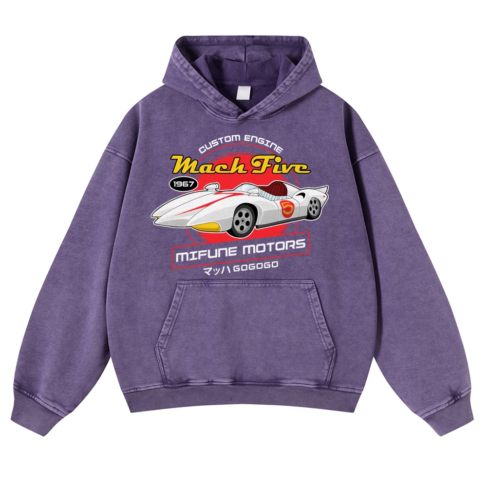 Speed Racer Vintage Washed Thick Cotton Hoodie