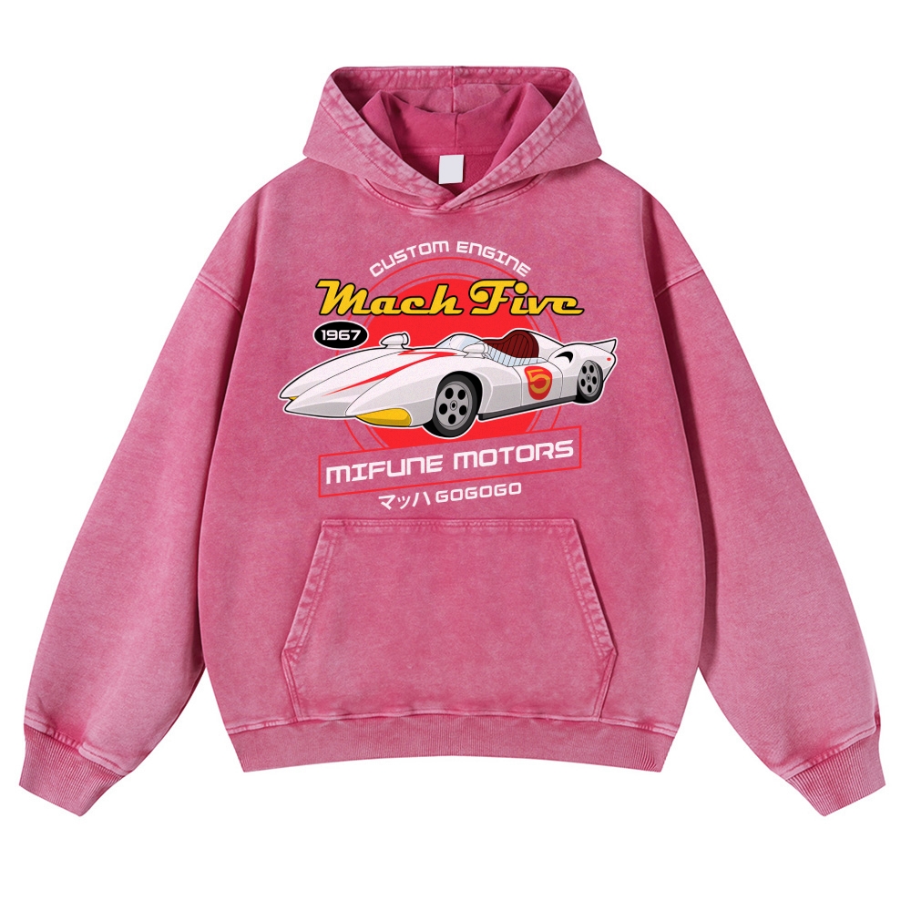 Speed Racer Vintage Washed Thick Cotton Hoodie