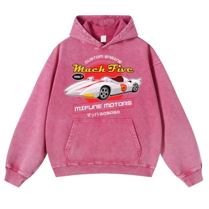 Speed Racer Vintage Washed Thick Cotton Hoodie
