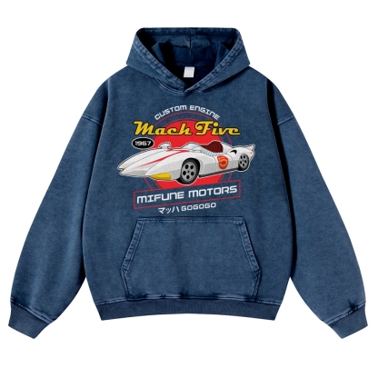 Speed Racer Vintage Washed Thick Cotton Hoodie