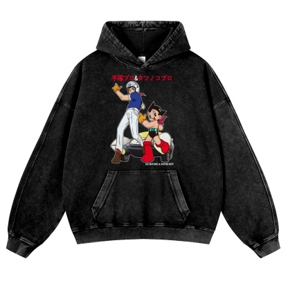 Speed Racer Astro Boy Vintage Washed Thick Cotton Hoodie