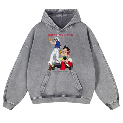 Speed Racer Astro Boy Vintage Washed Thick Cotton Hoodie