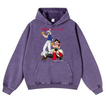 Speed Racer Astro Boy Vintage Washed Thick Cotton Hoodie