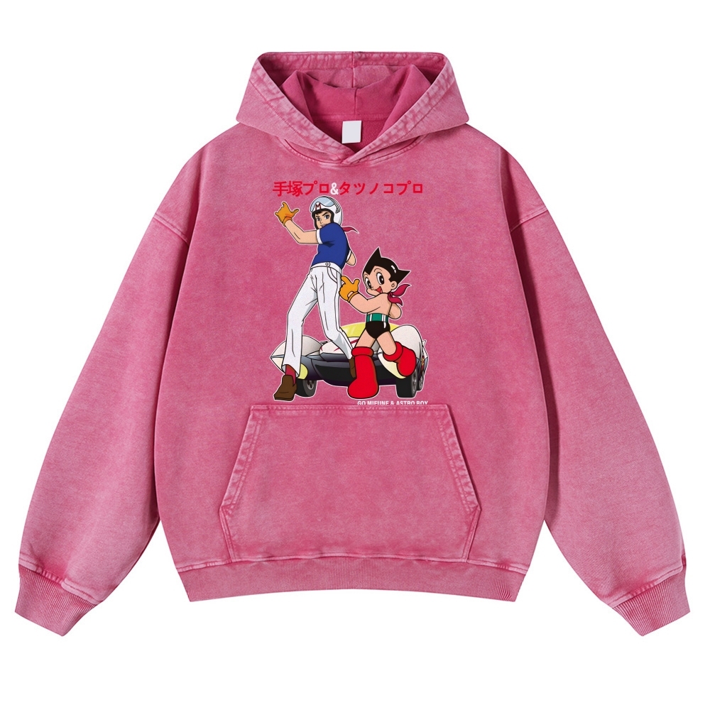 Speed Racer Astro Boy Vintage Washed Thick Cotton Hoodie