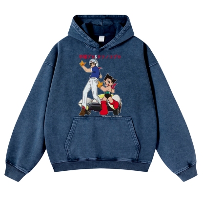 Speed Racer Astro Boy Vintage Washed Thick Cotton Hoodie