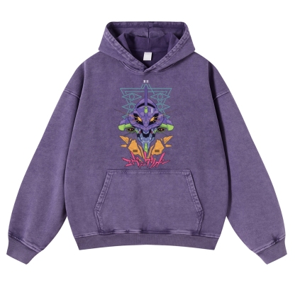 Evangelion Tokyo Vintage Washed Thick Cotton Hoodie