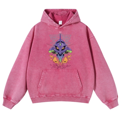 Evangelion Tokyo Vintage Washed Thick Cotton Hoodie