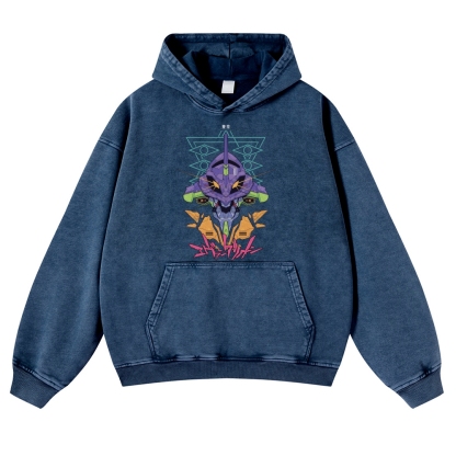 Evangelion Tokyo Vintage Washed Thick Cotton Hoodie