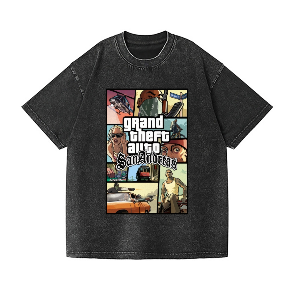 GTA Vintage Wash Japanese Design T-Shirt