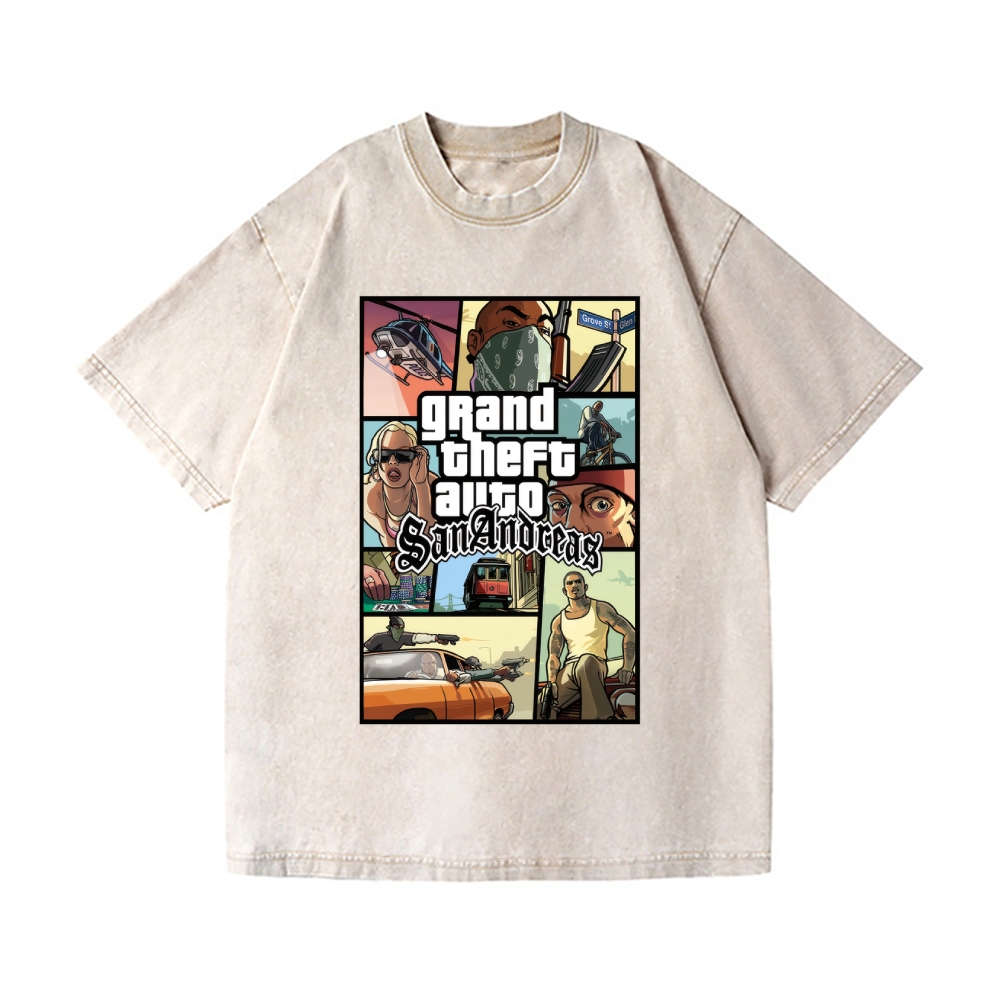 GTA Vintage Wash Japanese Design T-Shirt