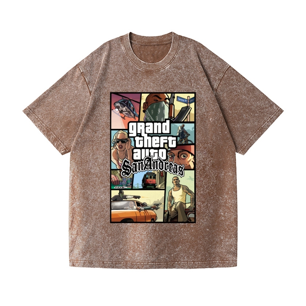 GTA Vintage Wash Japanese Design T-Shirt