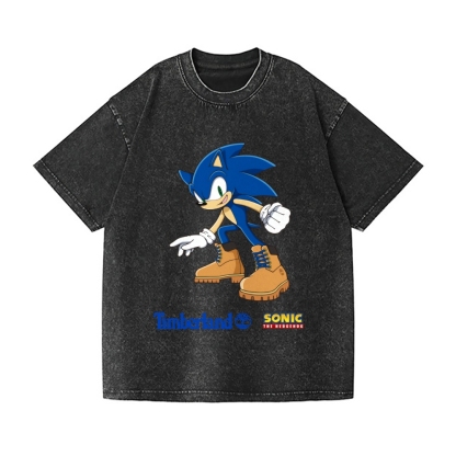 Hedgehog Vintage Wash Japanese Design T-Shirt