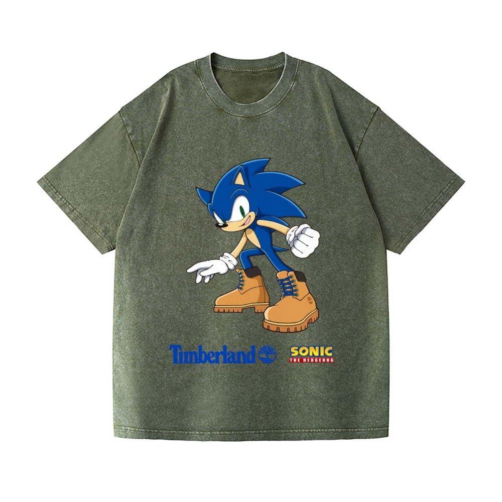 Hedgehog Vintage Wash Japanese Design T-Shirt