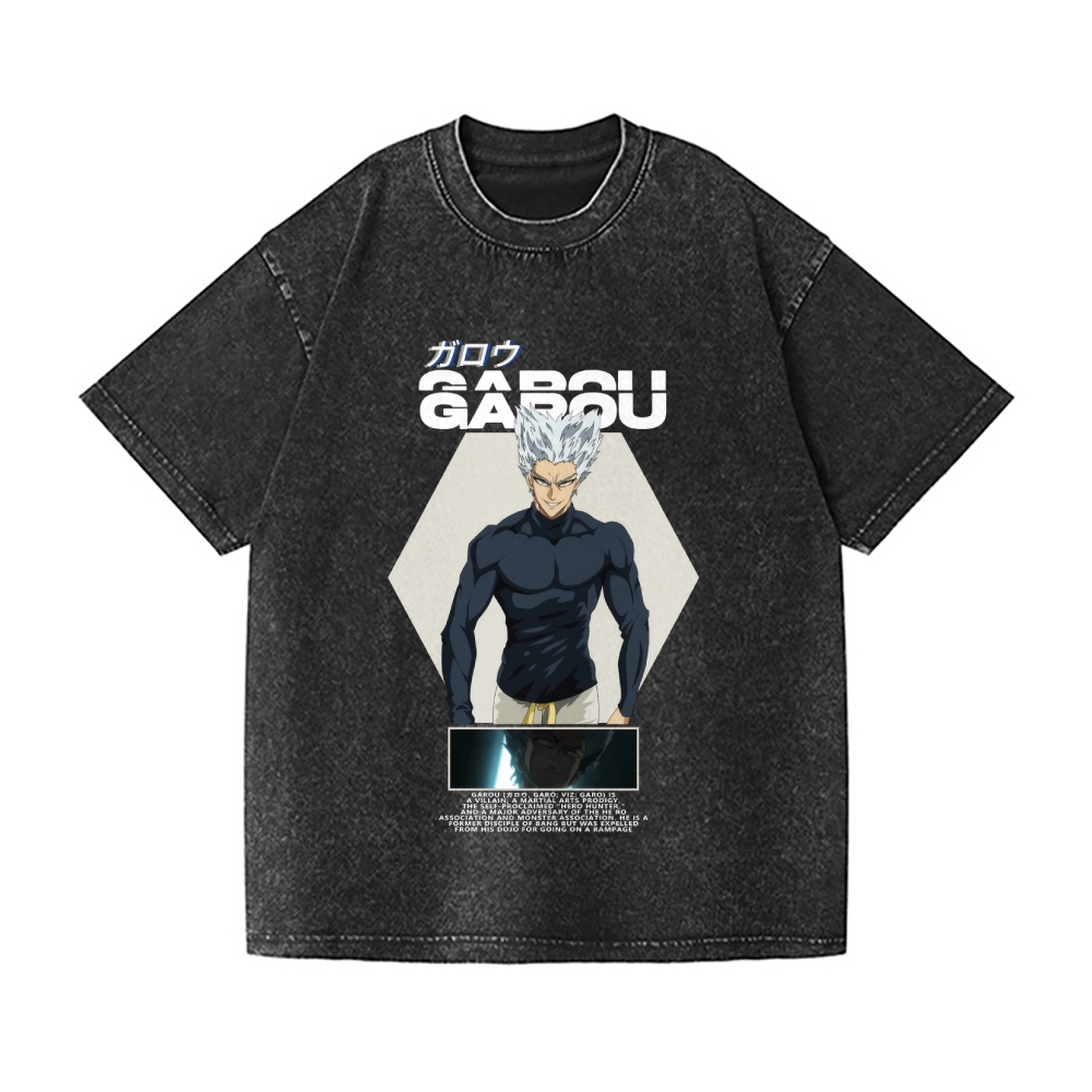 Garou Vintage Wash Japanese Design T-Shirt