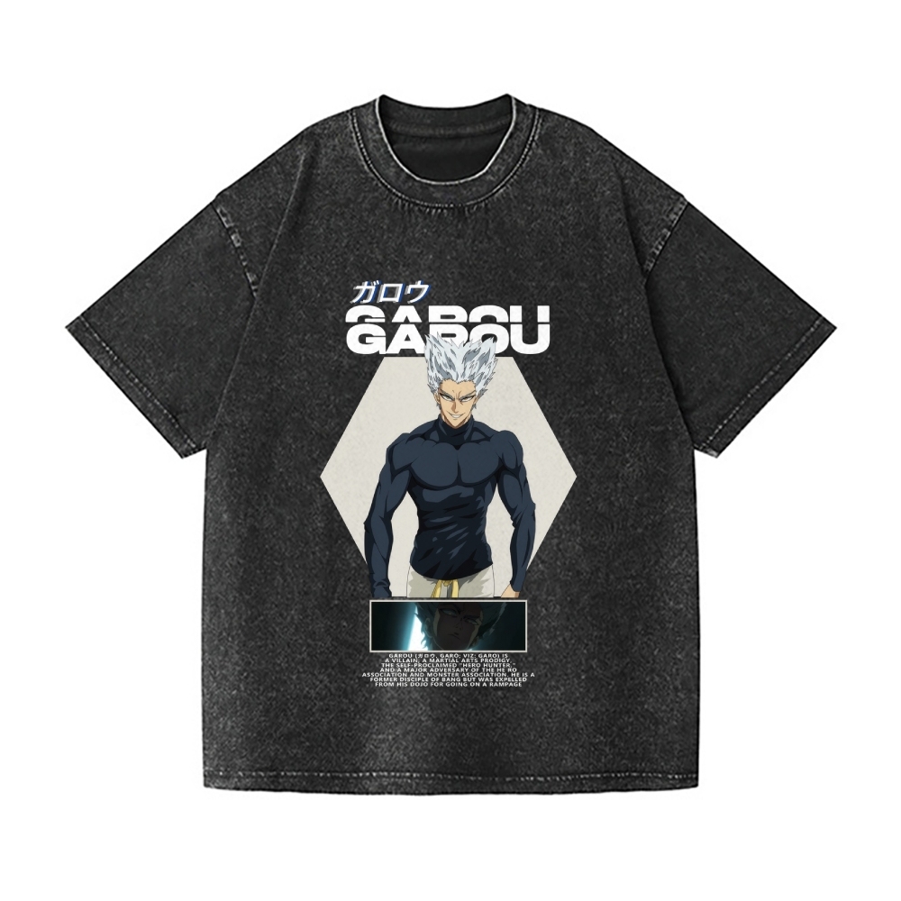 Garou Vintage Wash Japanese Design T-Shirt
