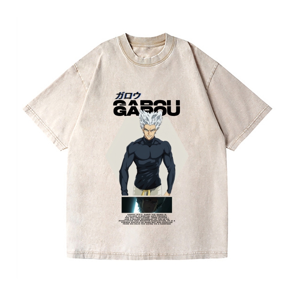 Garou Vintage Wash Japanese Design T-Shirt