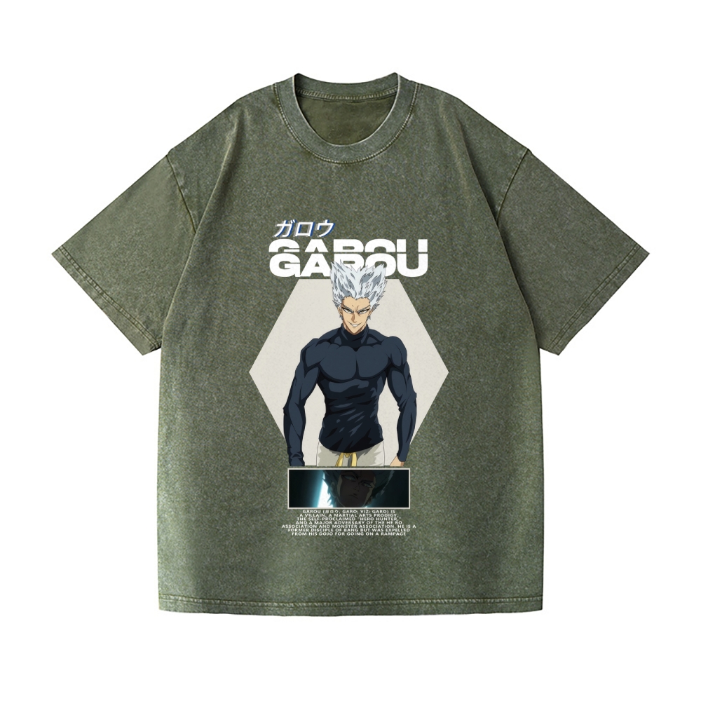 Garou Vintage Wash Japanese Design T-Shirt