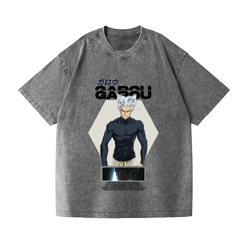 Garou Vintage Wash Japanese Design T-Shirt