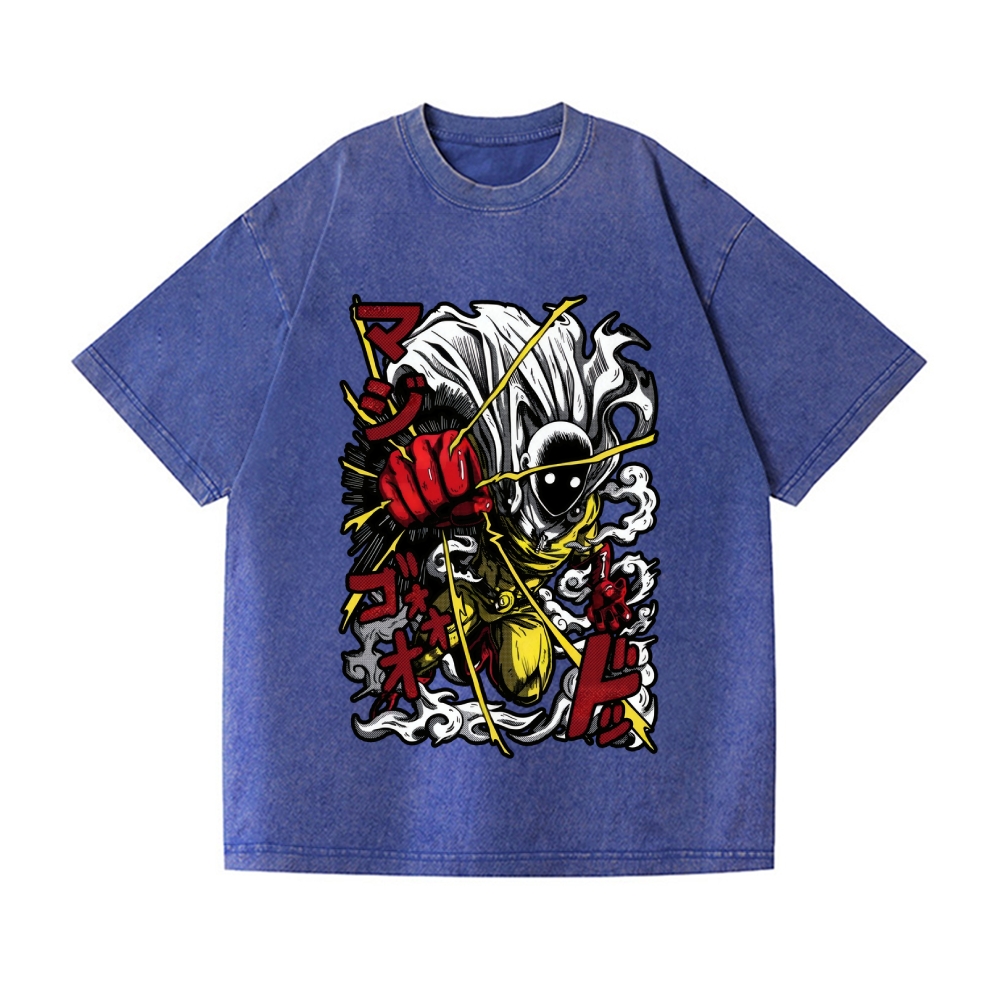 One Punch Man Vintage Wash Japanese Design T-Shirt