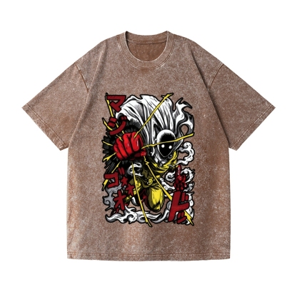One Punch Man Vintage Wash Japanese Design T-Shirt