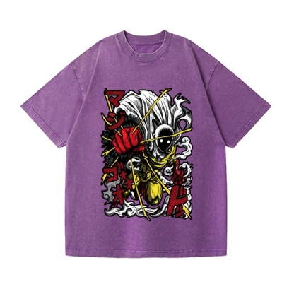 One Punch Man Vintage Wash Japanese Design T-Shirt