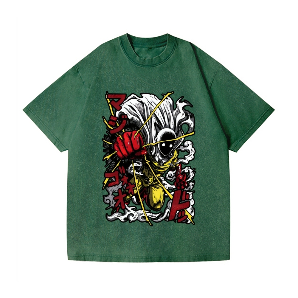 One Punch Man Vintage Wash Japanese Design T-Shirt