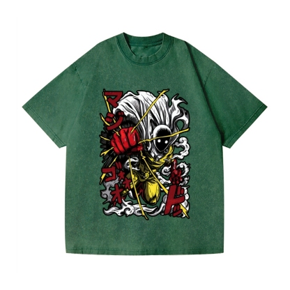 One Punch Man Vintage Wash Japanese Design T-Shirt