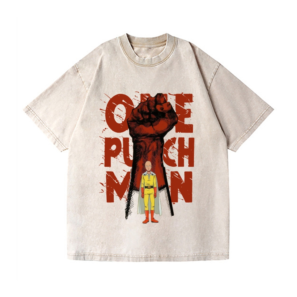 One Punch Man Vintage Wash Japanese Design T-Shirt