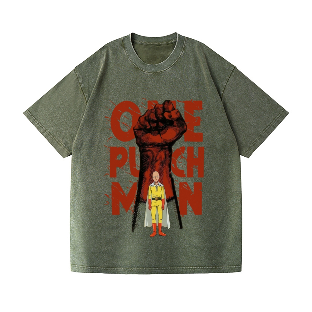 One Punch Man Vintage Wash Japanese Design T-Shirt