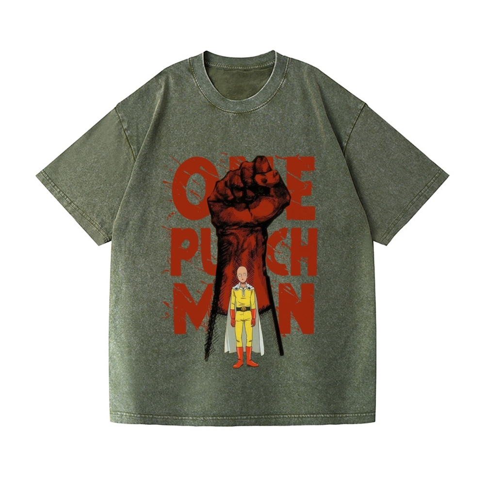 One Punch Man Vintage Wash Japanese Design T-Shirt