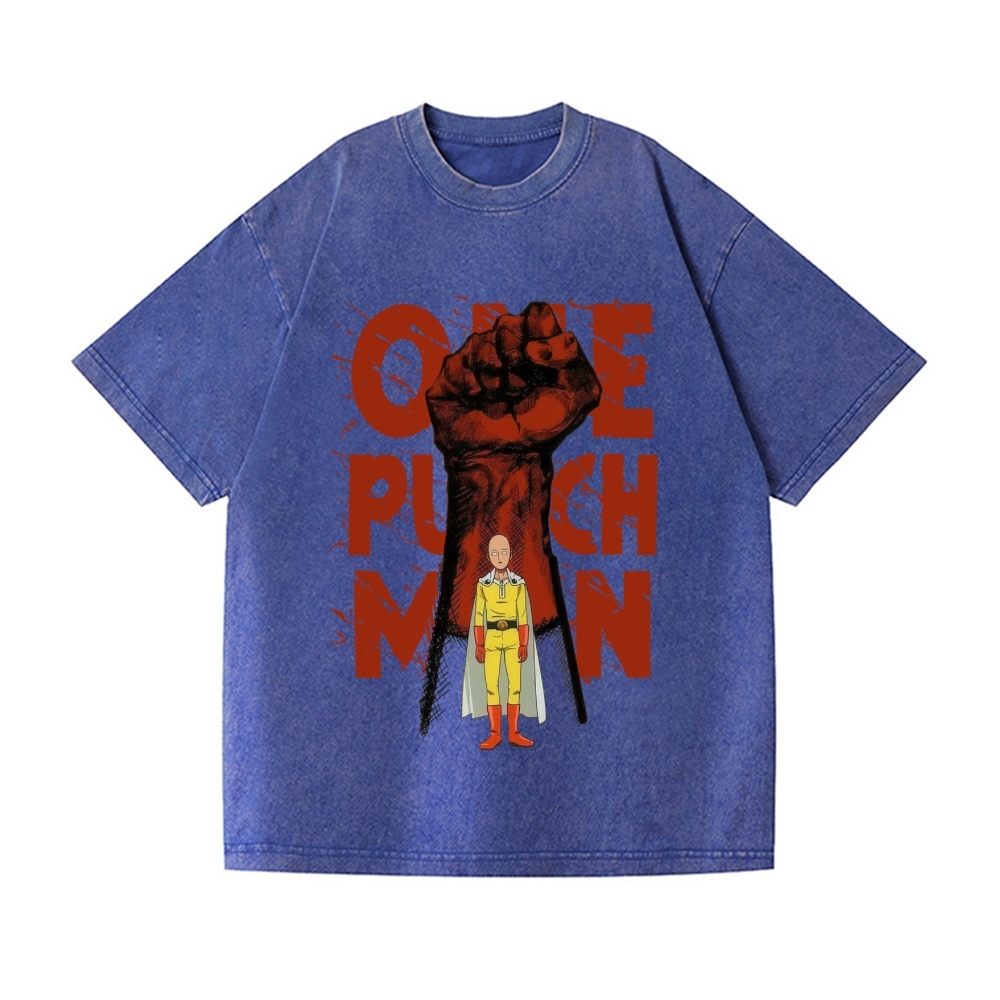 One Punch Man Vintage Wash Japanese Design T-Shirt
