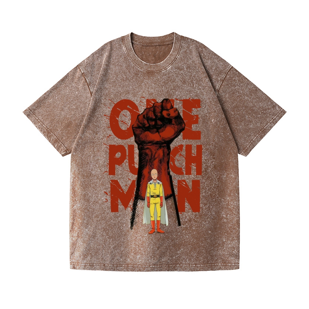 One Punch Man Vintage Wash Japanese Design T-Shirt