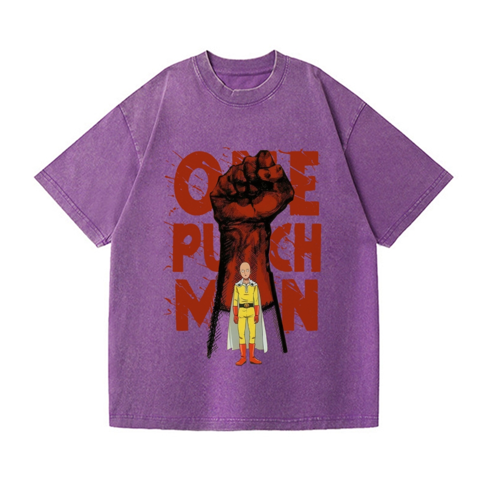 One Punch Man Vintage Wash Japanese Design T-Shirt
